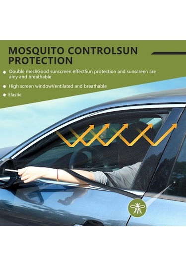 Tongxida Araba Arka Bagaj Havalandırma Gölge Ve Sivrisinek Ekran Kapağı L Boyutu