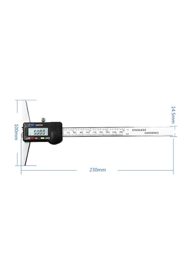 0-150mm Dijital Ekran Derinlik Ölçer Kumpas Sürmeli Kaliper Derinlik Ölçme Cetveli