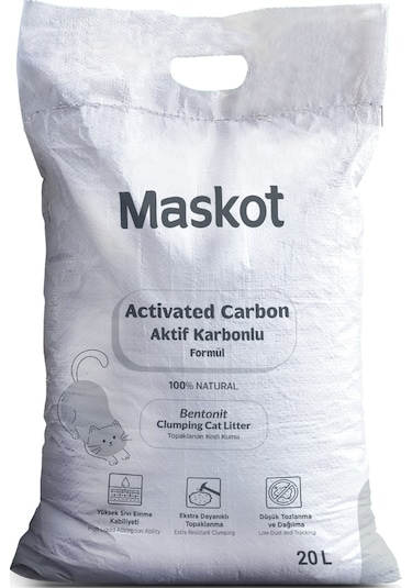 Maskot Aktif Karbonlu Kedi Kumu 20 L