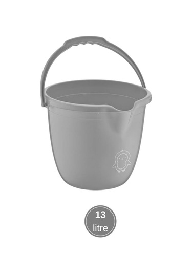 Flosoft Bebek Banyo Kovası, Saplı Oluklu Çok Amaçlı Kova 13 Litre Çok Renkli