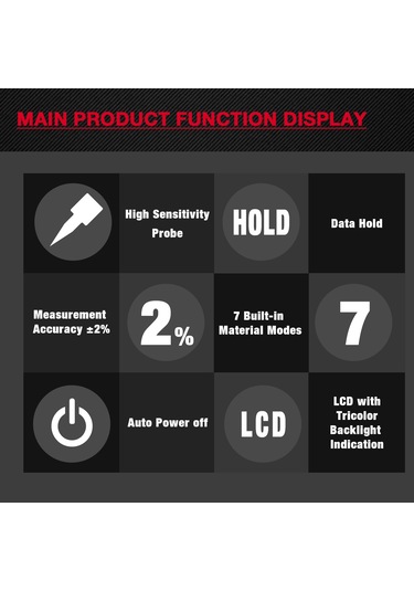 Habotest Habotest Ht67 Dijital Ahşap Nem Ölçer Profesyonel 2 E25450