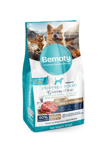 Bemoty Kuzulu & Pirinçli Yavru Köpek Maması 15 KG