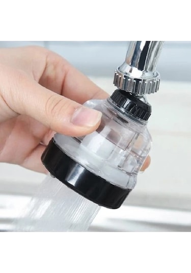 Çankaya Şeffaf Tasarruflu Oynar Başlık Tazyikli Eviye Musluk Batarya Ucu 3 Fonksiyonlu Musluk Başlığı 1 Adet Şeffaf