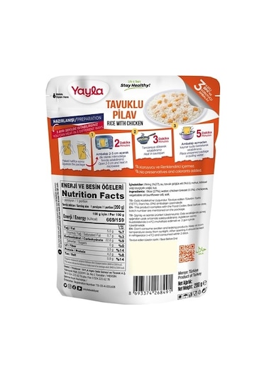 Yayla Tavuklu Pirinç Pilavı 200 G