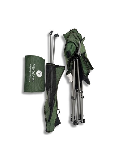 Windcamp Şezlong Tipi Katlanabilir Kamp Sandalyesi Som00006682 Haki - Gri