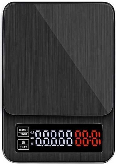 Ulzyvf Createtech Zamanlayıcı Ve Terazisi - 22lb Elektronik Dijital Terazı - Mutfak Ve Kahve İçin - Siyah - Lu Model Siyah