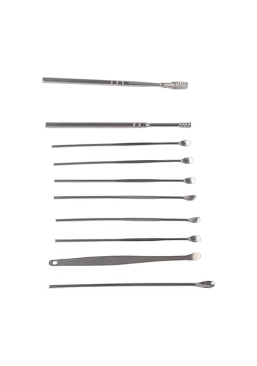 Paslanmaz Çelik Spiral Kulak Temizleyici, Taşınabilir Kulak Temizleme Çubuğu, Kaşık, Kulak Kiri Temizleme Seti