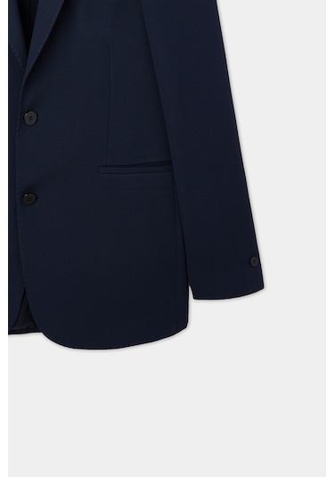 Twn Slim Fit Lacivert Armürlü Kumaş Ceket 6ec04bb01474m 101