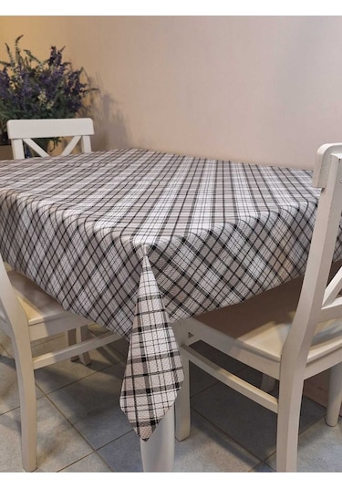 Kaydırmaz Tabanlı Pvc Muşamba - Desenli Silinebilir Masa Örtüsü 06kt39 Çok Renkli