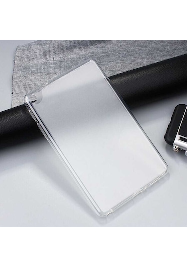 Teknocep Galaxy Tab A7 Lite T225 Kılıf Uyumlu Tablet Süper Silikon Kapak-renksiz Tablet Kılıfı