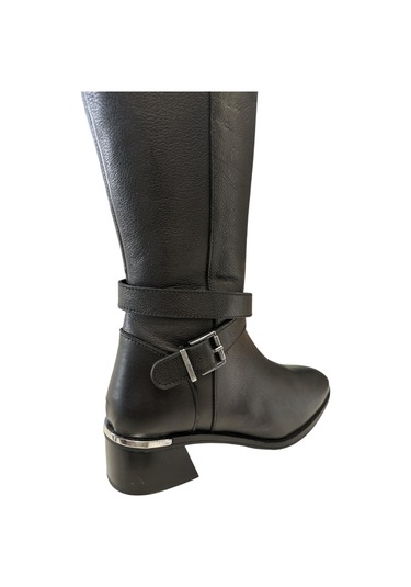 Castle Black Yldz-97900-1 Kadın Hakiki Deri Çizme Siyah Siyah