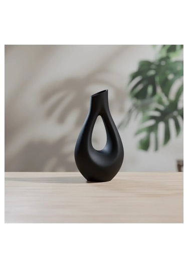Siyah Zarif Gözyaşı Vazosu