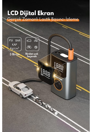 Neutron Taşınabilir Şarjlı Kompresör Lastik Hava Pompası