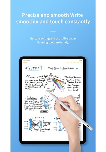 Xindoker Hızlı Şarjlı Çoklu Dokunmatik Kalem - İos/android Uyumlu, 10 Saat Kullanım, Manyetik Tutucu, Gerçek Zamanlı Pil Göstergeli