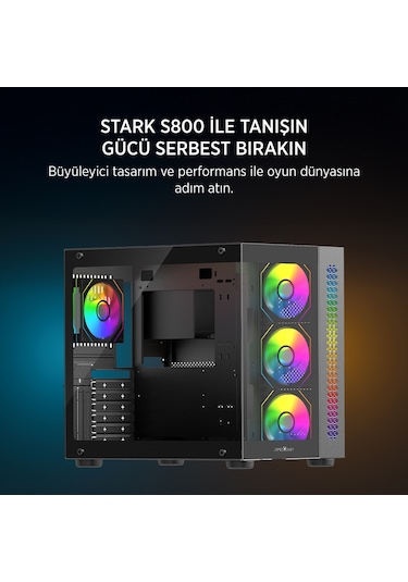 James Donkey Stark S800 4x Argb Gamıng Kasa 650w