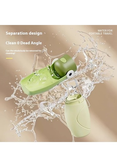 Willowhaven Küçük Yeşil Taşınabilir Kedi Köpek Tavşan Seyahat Su Şişesi Sızdırmaz