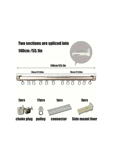 Sandwich Kaplamasız 140cm Motion003 Altın Duş Perde Rayı Sessiz Ve Delme Yok Altın Kayan Duş Aksesuarları Altın