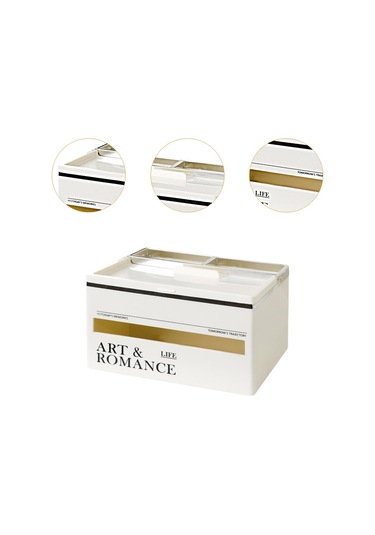 Suntek Mendil Kutusu Tutucu Banyo Tuvalet Kağıdı Mutfak Sütlü