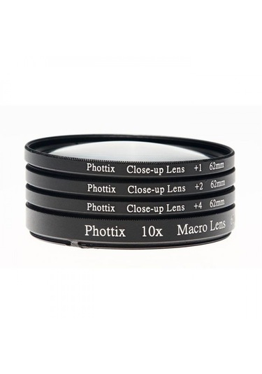 Phottix 62mm Close Up Filtre Seti - Çantalı +1,+2,+4,+10