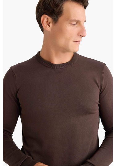 DeFacto Standart Fit Bisiklet Yaka Triko Kazak C8814AX24WNBN497