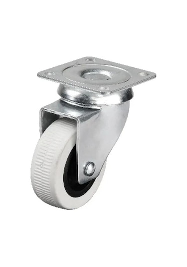 331 - 50x20 Mm Çift Bilyalı Tablalı Teker 4 Adet Gri