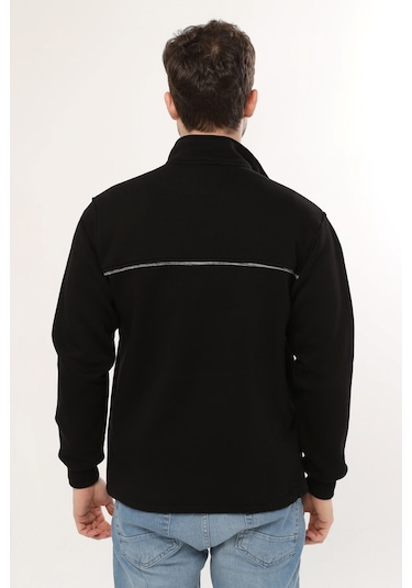 Uniprom Casual Ceket 3 İplik Şardonlu Mevsimlik Günlük Ceket Siyah