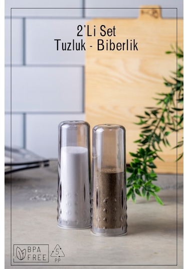 2'li Set Tuzluk - Biberlik Gri