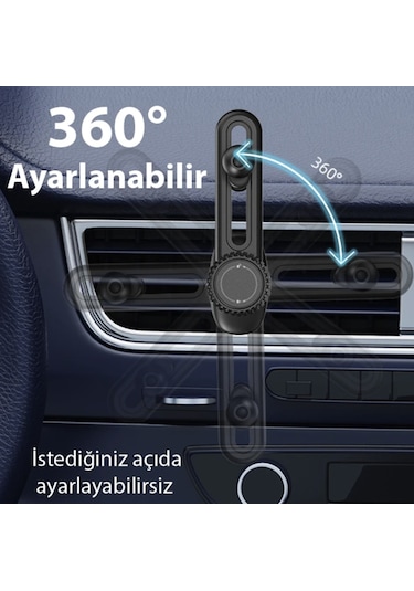 9022654424262 - Darbe Emici Titreşim Engelleme Özellikli Araç İçi Telefon Tutucu Havalandırma Petek Telefon Tutucu