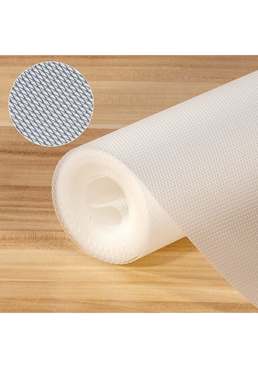 Babylondy 45 Cm X 10 Mt Kaymaz Dolap Içi Çekmece Raf Örtüsü Kaydırmaz Beyaz