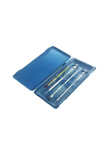 Aek-tech 3'lü Set Termometreli Alkol-metre 0-40-70-100 N11.335