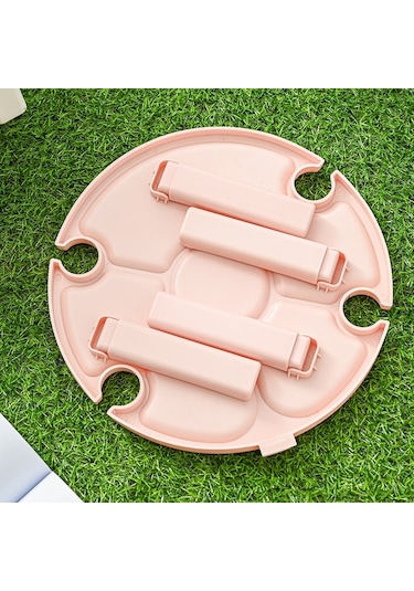 Açık Piknik Taşınabilir Katlanır Şarap Masası Beyaz