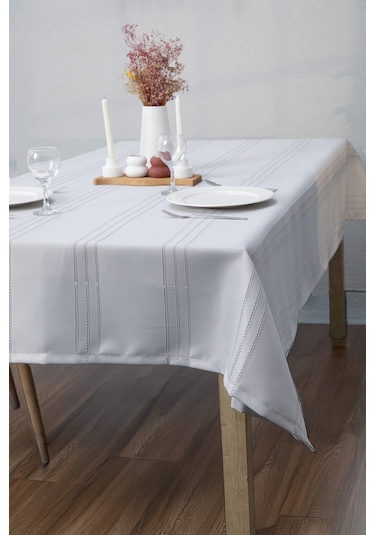 Neva Leke Tutmaz Masa Örtüsü 160x220 - Gri Gri
