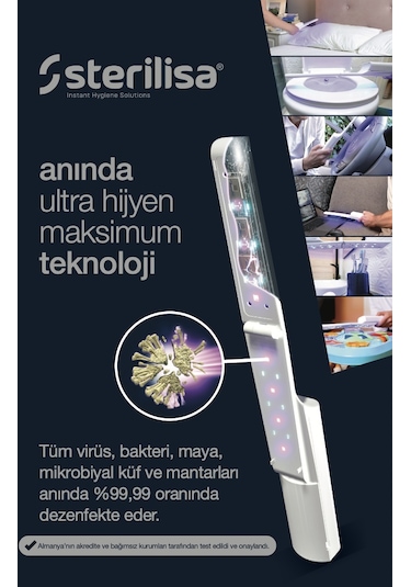 Sterilisa Pro Darbeli Uvc Sterilizasyon ve Dezenfeksiyon Cihazı