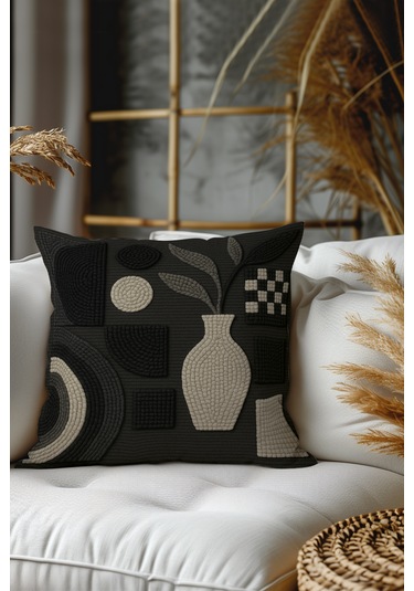 2 Li Nakış Desenli, Çift Taraflı Baskı, Kırlent Kılıfı Seti 04