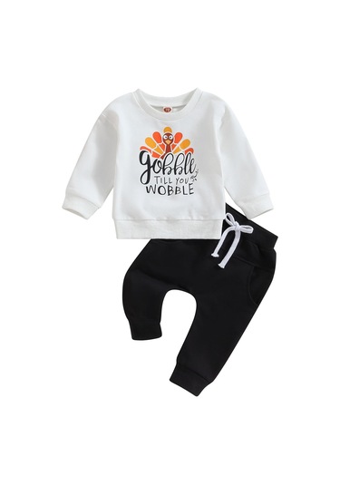 Beyaz Bebek Erkek Sonbahar Giysileri Set Kazak + Pantolon 2 Adet Bebek Yürüyor Çocuk Pamuk Ev Takım Elbise Kış Bahar Bebek Giysileri Beyaz