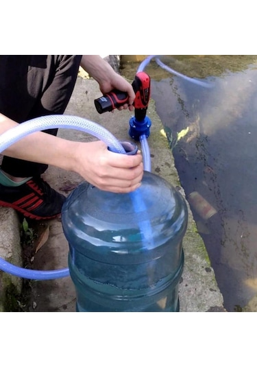 Cbtx J137 Ev Küçük Kendinden Emişli Santrifüj Pompa Elektrikli Matkap Su Pompası Mavi 001