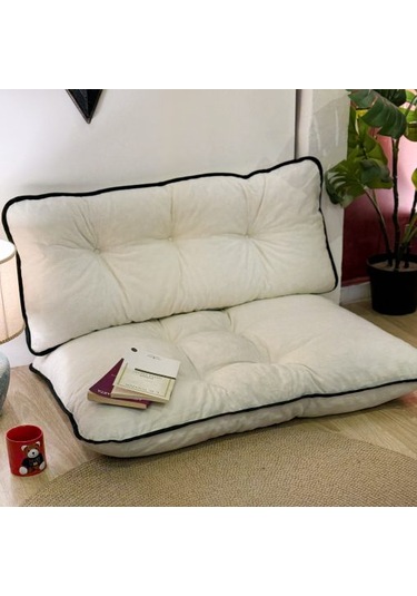 Yer Minderi Sırtlıklı Minder Oturma Puf Minderi 5361