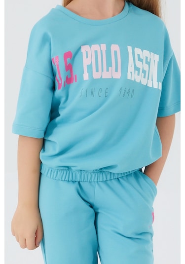 U.S. Polo Assn. Mavi Kız Çocuk Pijama Takımı Mavi