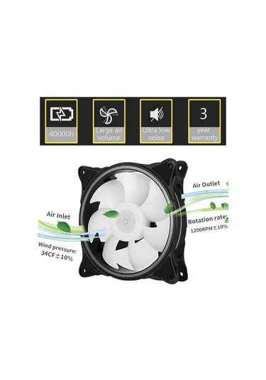 Sgq-a-5vargb 120 Mm. Argb Yüksek Performans Düşük Gürültü Kasa Fanı