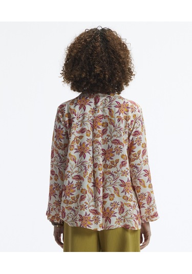 Yargıcı Uzun Kollu V Yaka Bluz Pembe