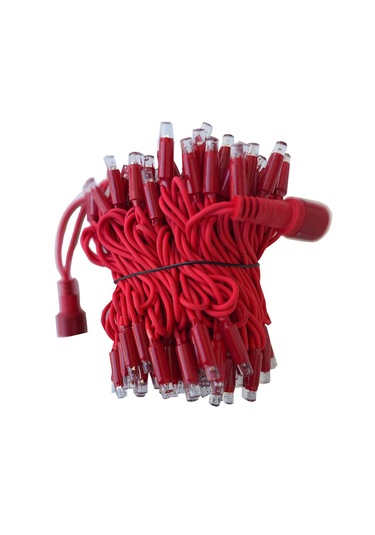 Dış Mekan Led Aydınlatma 10 Mt 100 Led Kırmızıya Beyaz Flaş