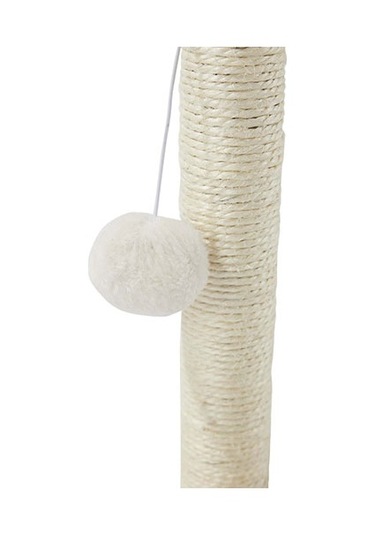 M-pets My First Ponponlu Kedi Tırmalama Tahtası Beyaz 24x24x30 Cm 244-54012.01