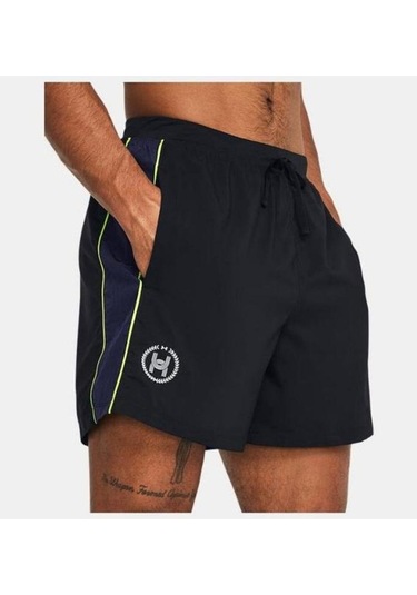Erkek Logolu Günlük Kullanım Terletmez Kumaş Siyah Şort 1383235-001 Siyah