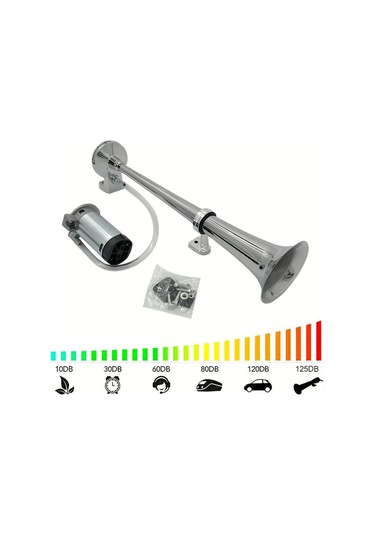 Xuweiwei 1 Adet Süper Yüksek Sesli Araba Kornaları Karavan Çanı Otomatik Aksesuar Dıy Kiti Evrensel Uyumluluk Dayanıklı Krom Kaplama Kolay Kurulum