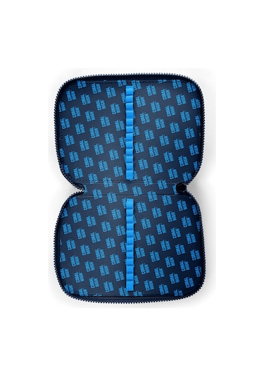 Coral High Kids Lacivert Mavi Astronot Desenli Çift Katlı Kalem Çanta 11149 Mavi