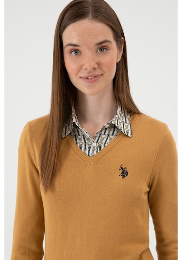U.s. Polo Assn. Kadın Camel Kazak /triko 50313590-vr015 CAMEL