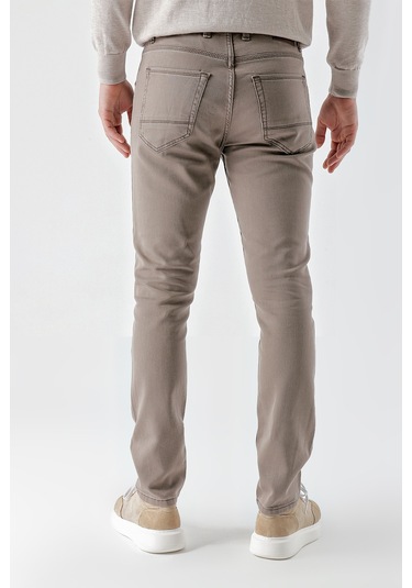 Erkek Vizon Mevsimlik Pamuk 5 Cep Slim Fit Jean Pantolon 25ms003008405 Vizon Vizon