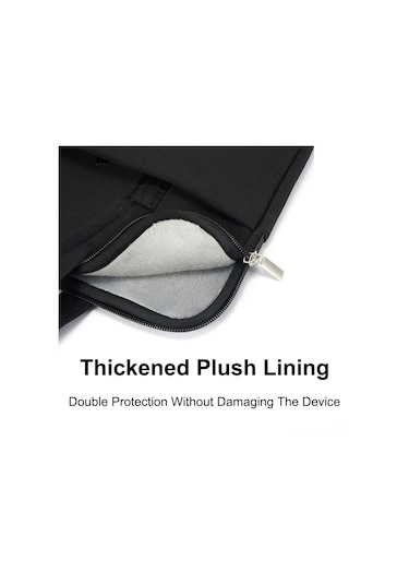 Vkemall 13-17 İnç Laptop Çantası - 360 Padlı Korumalı, Yumuşak Kadife Forlu, Geniş Cep Ve Pürüzsüz Alloy Reçme Siyah