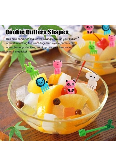 Novahub Eğlenceli Okul Yemekleri İçin Çocuk Sandviç Seti - 32 Parça, Renkli Çok Renkli