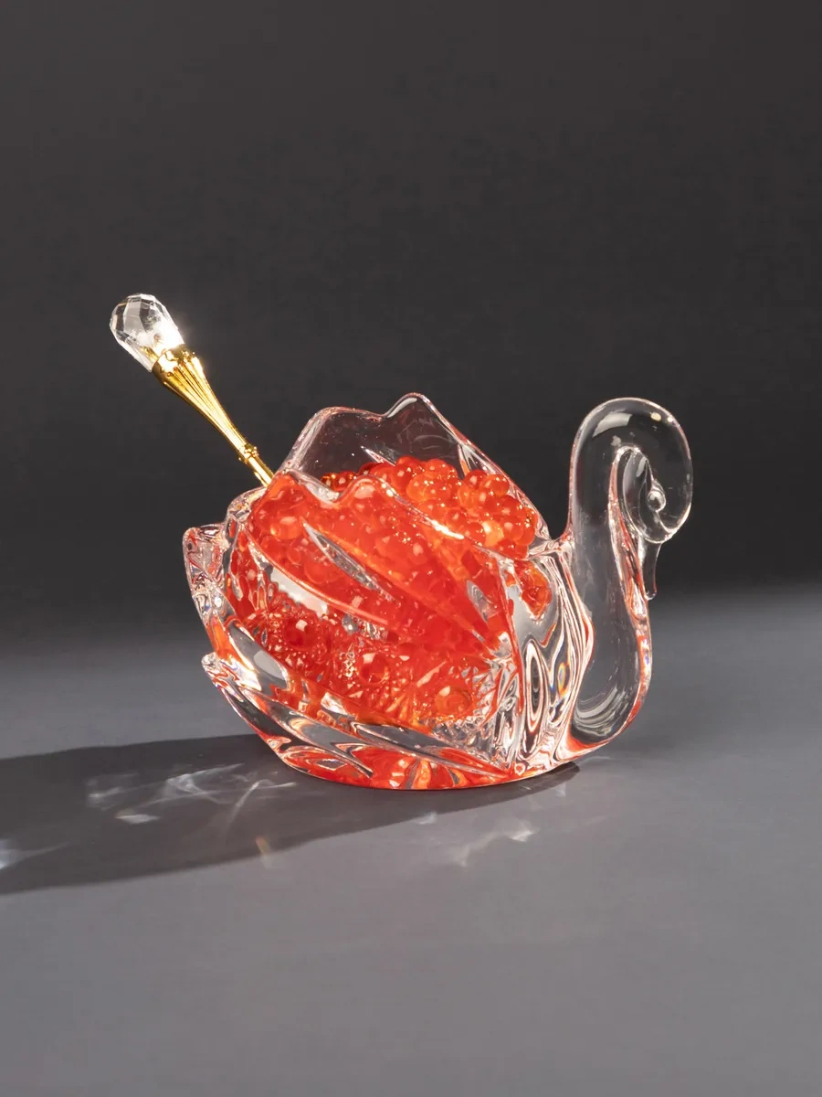 Lefard Cam Havyarlık "kuğu" 85 Ml Kaşık Yerinde 149198751 Beyaz